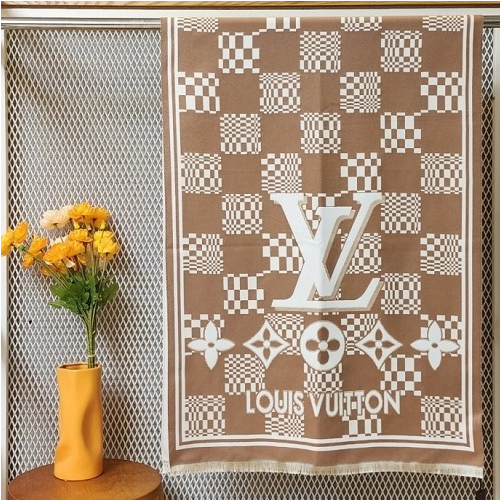 LOUIS VUITT*N 양면 숄 머플러