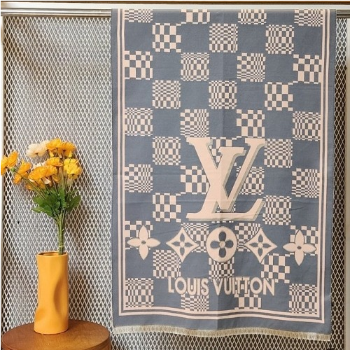 LOUIS VUITT*N 양면 숄 머플러