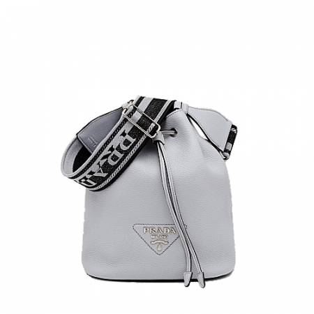 프*다 PRADA 가죽 버킷 백 - 그레이