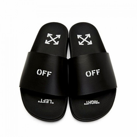 Off White 오프화*트 루버 슬라이드 샌들 블랙