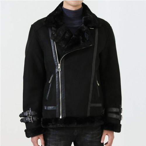 아*네 스웨이드 벨벳 무스탕 자켓