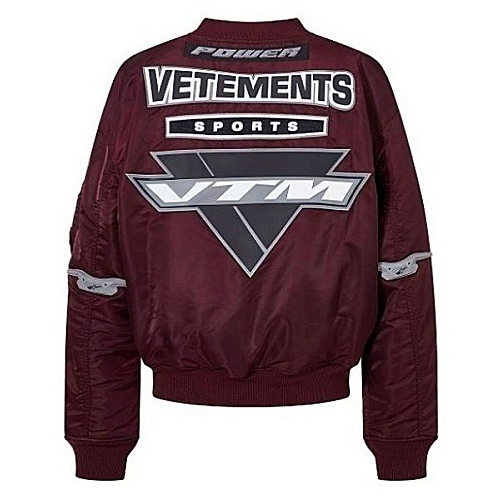 VETEMENTS 레이싱 로고드 봄버자켓