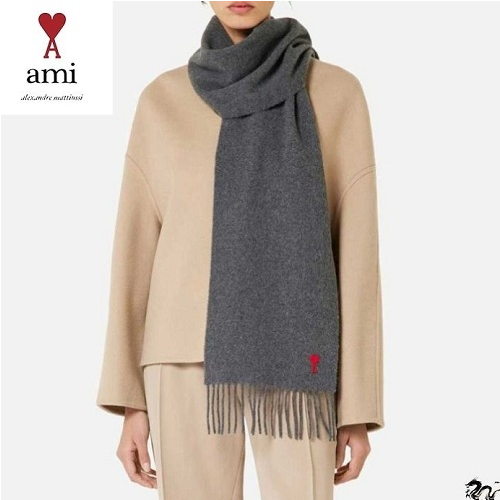 아* 벨벳 스몰하트 숄 머플러