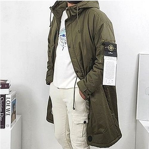 STONE ISLAND 고스트피스 패딩 롱야상