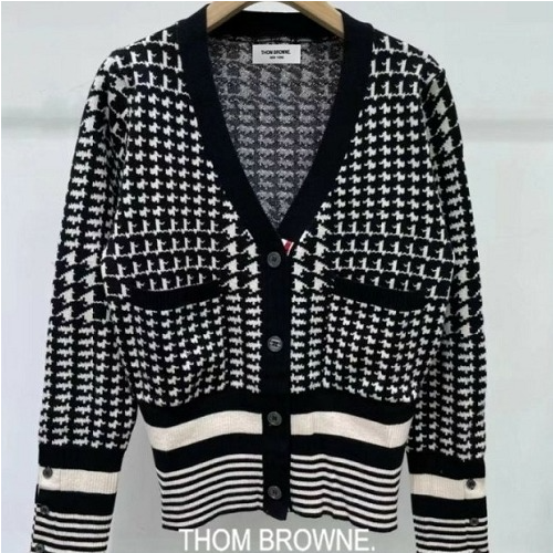 THOM BROW*E 블랙 하운즈 니트 가디건