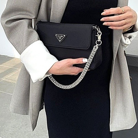 프*다 PRADA 메탈 체인 숄더백