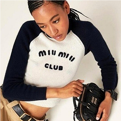 미우 MIUMIU 클럽 울 캐시 니트