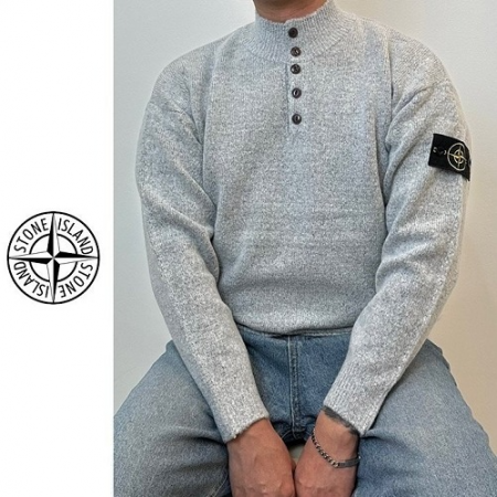 스톤아일*드 캐시미어 오픈 헨리넥니트