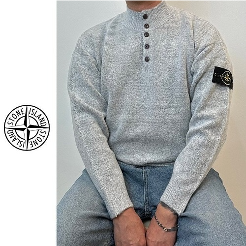 스톤아일*드 캐시미어 오픈 헨리넥니트