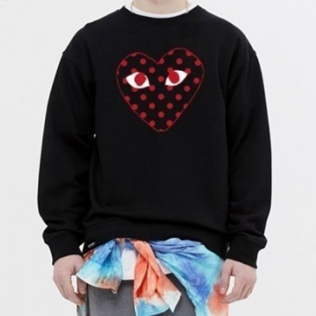 COMME des GARCO*S 레드하트 오버핏 기모 맨투맨 (275) (남여공용)