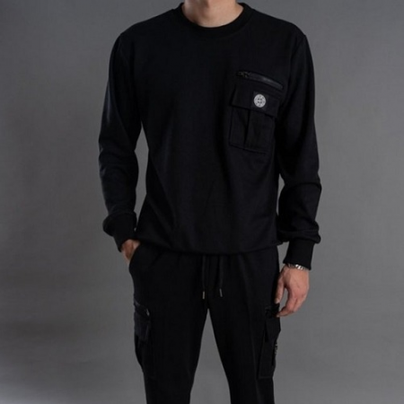 STONE ISLA*D ST-602 (기모 지퍼 카고 트레이닝 세트