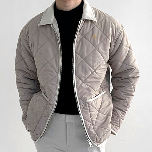 버*리 BURBERRY 다이아 퀄팅 카라자켓