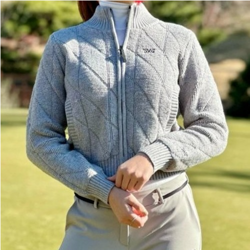 P*G 우먼 윈터 풀 집업 니트 가디건 (WOMEN)