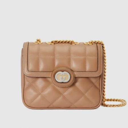 GUC*I 데코 미니 숄더백 - 로즈 베이지 레더