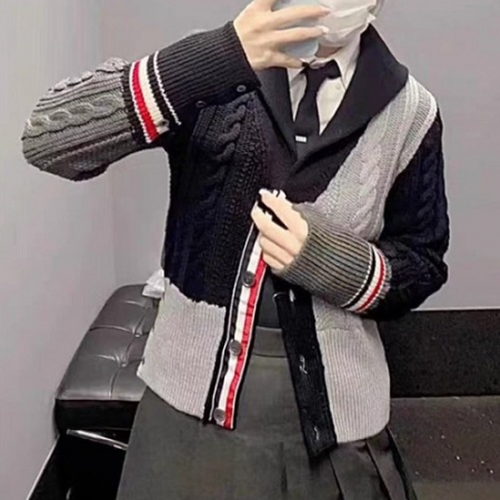 THOM BROW*E 4선 배색 가디건2