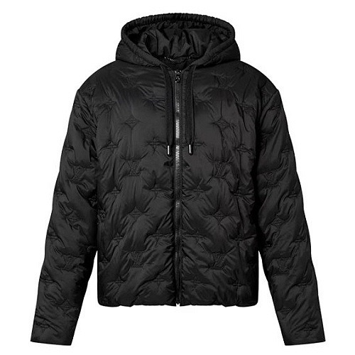 LOUIS VUITTON 모노퀼티드 후디드 블루종 자켓