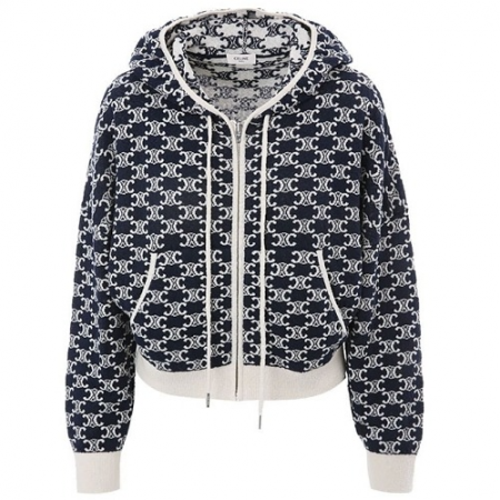 CELI*E C패턴로고 후드니트