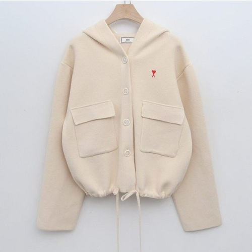 A*I 후드 니트 가디건