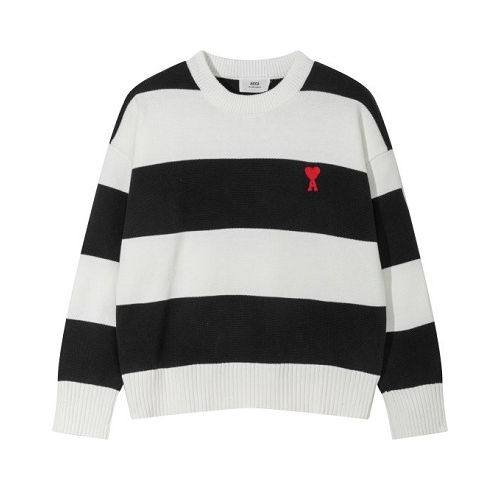 A*I 스몰 하트 단가라 라운드 니트