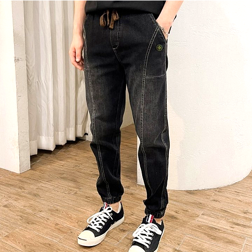 STONE ISLAND 절개 스판조거 청바지 85