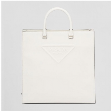 프*다 사피아노 가죽 토트백 화이트 2VG084