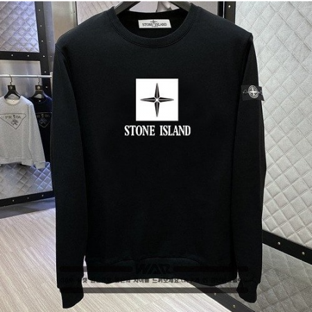 STONE ISLA*D 컴퍼스 박스 레터링 밍크양기모 티셔츠