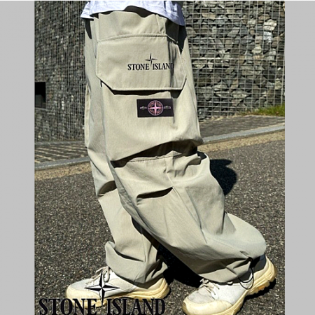 STONE ISLAND 두툼나일론 왕포켓 팬츠 - 퍼퓸와펜