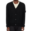 스톤 아일*드  블랙 패치 브이넥 니트 가디건