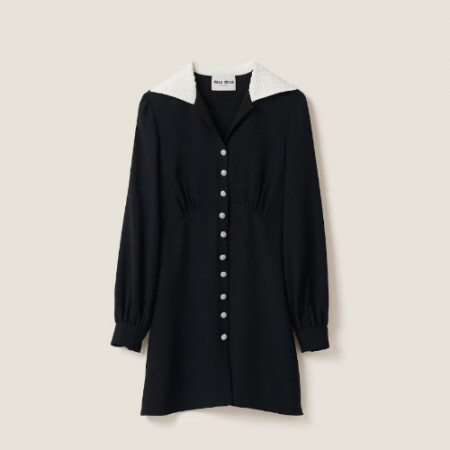 M*U MI* 사블레 드레스 - 블랙