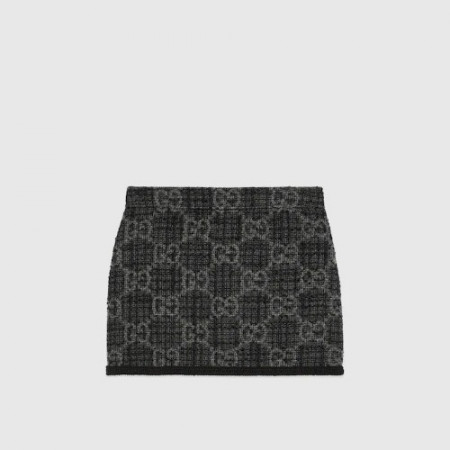 GUC*I GG 트위드 스커트 - 다크 그레이 / 그레이 GG 트위드