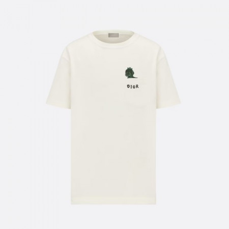 DI*R AND OTANI WORKSHOP 캐주얼 핏 티셔츠 - 화이트 슬러브 코튼 저지