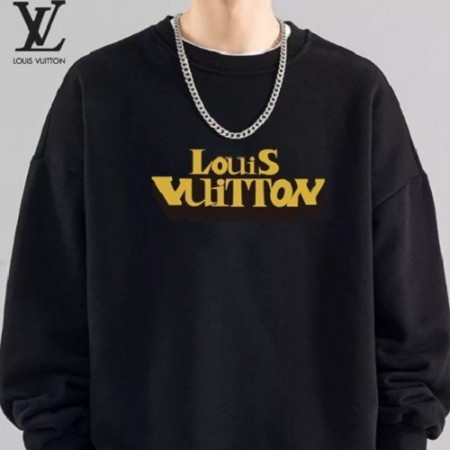 LOUIS VUITT*N  엘로우 3D 레터링  밍크양기모 티셔츠