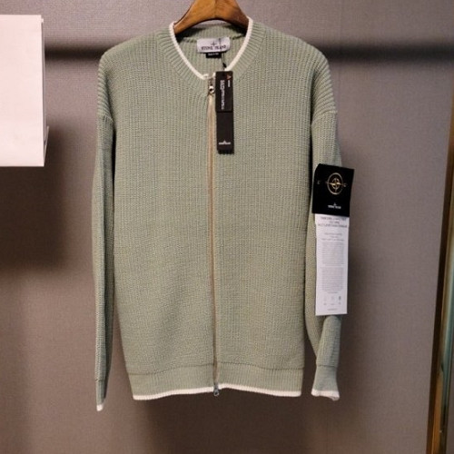 스톤 아일*드  와펜패치 배색 포인트라인 니트집업