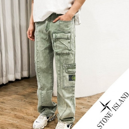 STONE ISLA*D  하프포켓진