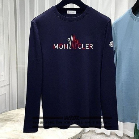 MONCL*R  비비드 패턴 로고 긴팔티셔츠