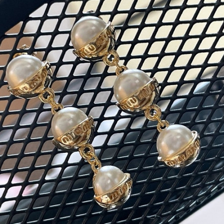 MIU M*U   드롭 진주 귀걸이