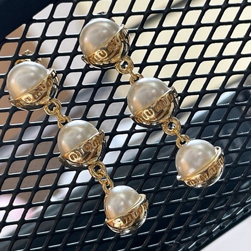 MIU M*U   드롭 진주 귀걸이