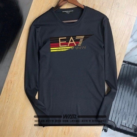 EMPORIO ARMA*I  사선 EA7 로고 긴팔티셔츠
