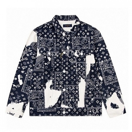 LOUIS VUITTON LV 패치로고 데님자켓