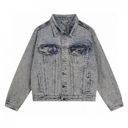 LOUIS VUITTON  LV 로고 슬라브 데님자켓