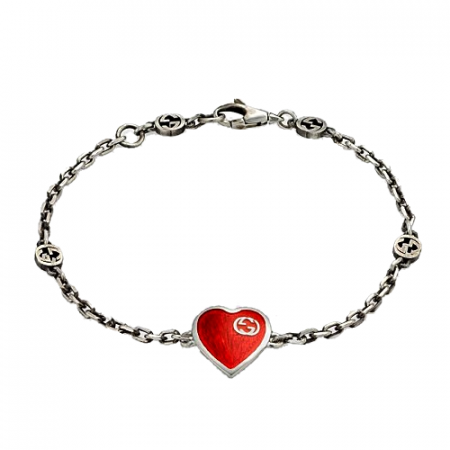 GUCCI 인터로킹 하트 팔찌