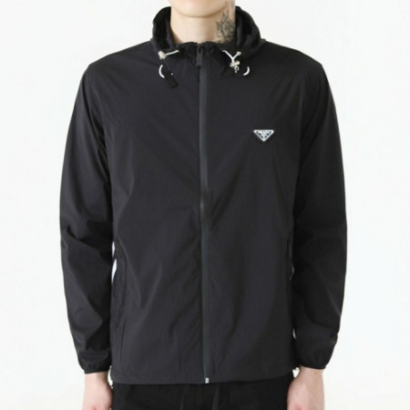 PRA*A  사이드삼선 리나일론 후디 바람막이