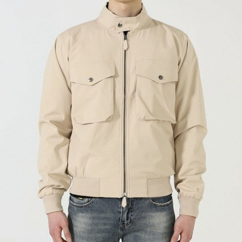 버*리  체크 차이나 투포켓 자켓