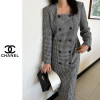 CHAN*L  트위드 스퀘어넥 원피스