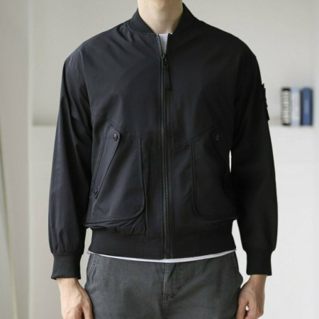 스톤 아일*드  와펜 블루종 자켓