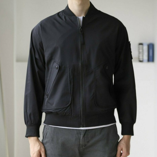 스톤 아일*드  와펜 블루종 자켓