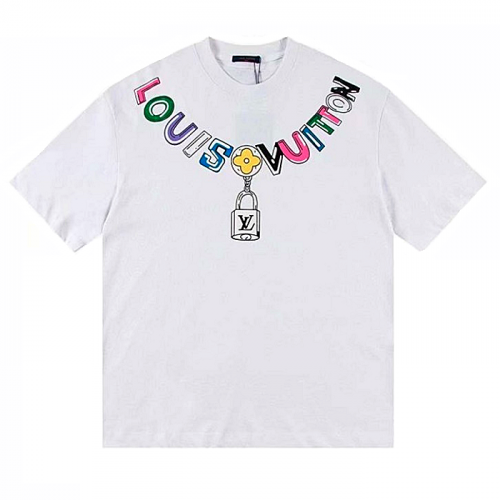 LOUIS VUITTON LV 넥 자물쇠 로고 반팔