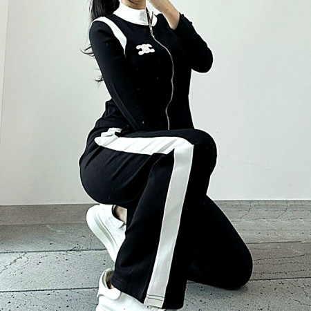 CELI*E   배색 집업 여성 트레이닝 세트