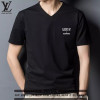 LOUIS VUITT*N   LOUIS V 로고 v넥 티셔츠
