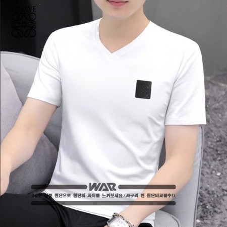 LOE*E   패치 로고 v넥 티셔츠